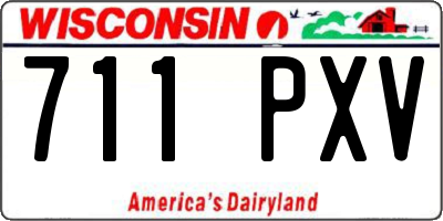 WI license plate 711PXV