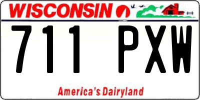 WI license plate 711PXW