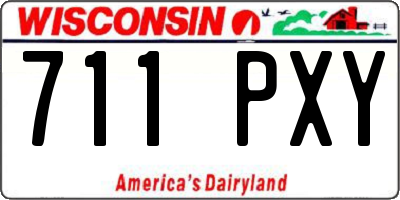 WI license plate 711PXY