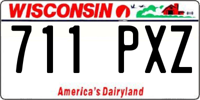 WI license plate 711PXZ