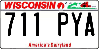 WI license plate 711PYA