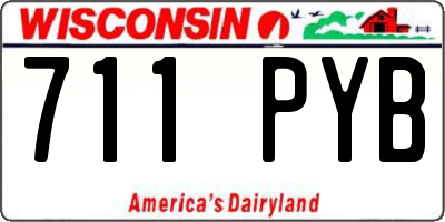 WI license plate 711PYB