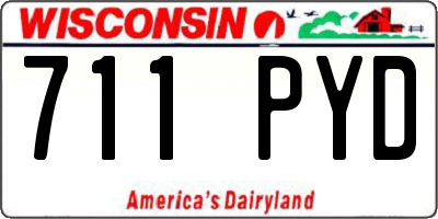 WI license plate 711PYD