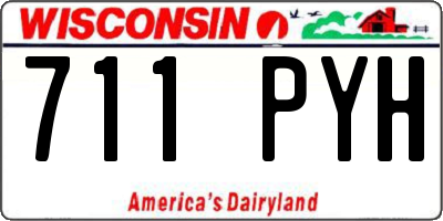 WI license plate 711PYH