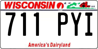 WI license plate 711PYI