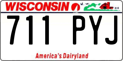 WI license plate 711PYJ