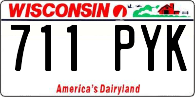 WI license plate 711PYK