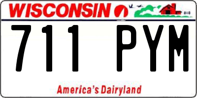 WI license plate 711PYM