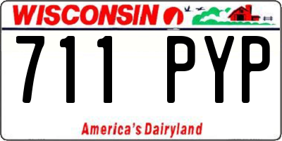 WI license plate 711PYP