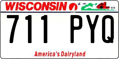 WI license plate 711PYQ