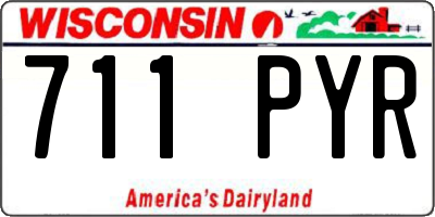 WI license plate 711PYR