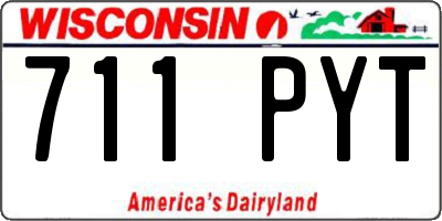 WI license plate 711PYT