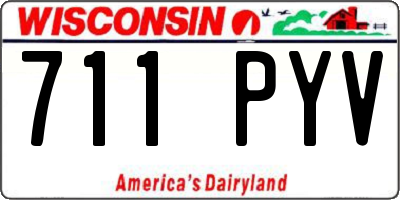 WI license plate 711PYV