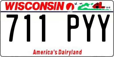 WI license plate 711PYY