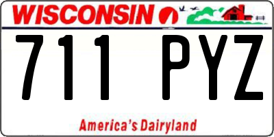 WI license plate 711PYZ