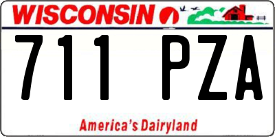 WI license plate 711PZA