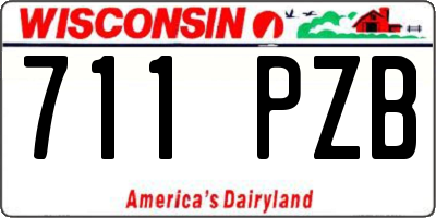 WI license plate 711PZB