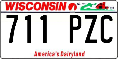 WI license plate 711PZC