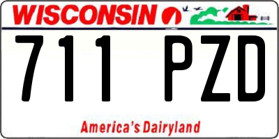 WI license plate 711PZD