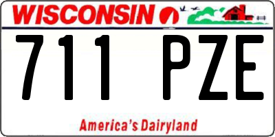 WI license plate 711PZE
