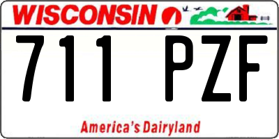 WI license plate 711PZF
