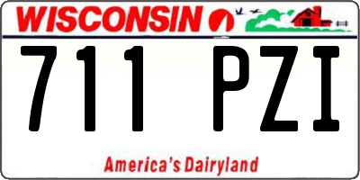 WI license plate 711PZI