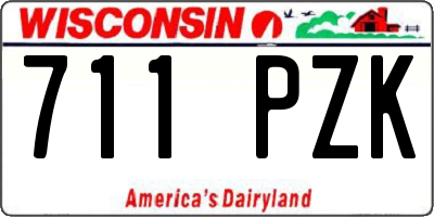WI license plate 711PZK