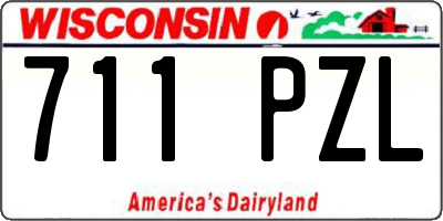 WI license plate 711PZL