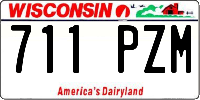 WI license plate 711PZM