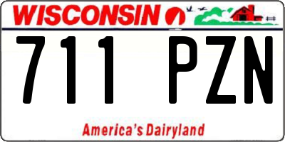WI license plate 711PZN