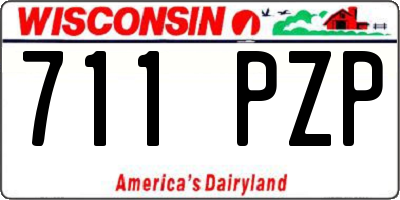 WI license plate 711PZP