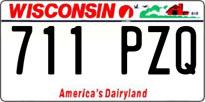 WI license plate 711PZQ