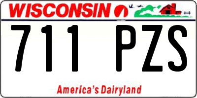WI license plate 711PZS