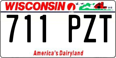 WI license plate 711PZT
