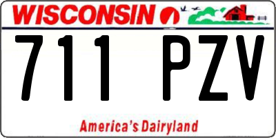 WI license plate 711PZV
