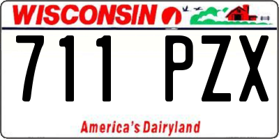 WI license plate 711PZX