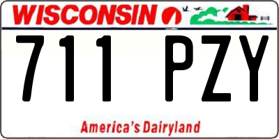 WI license plate 711PZY