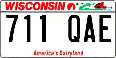 WI license plate 711QAE