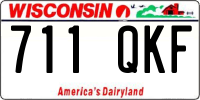 WI license plate 711QKF