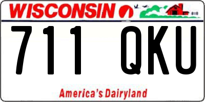 WI license plate 711QKU