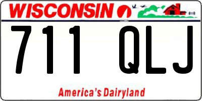 WI license plate 711QLJ