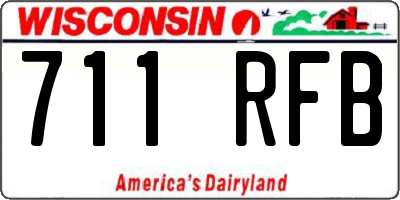 WI license plate 711RFB