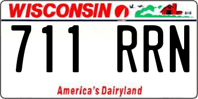 WI license plate 711RRN
