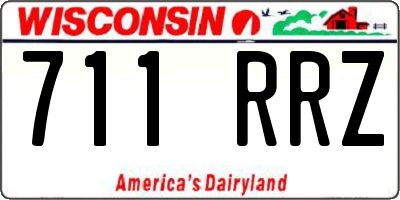 WI license plate 711RRZ
