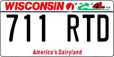 WI license plate 711RTD