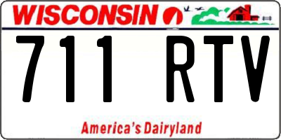 WI license plate 711RTV