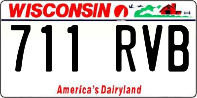 WI license plate 711RVB