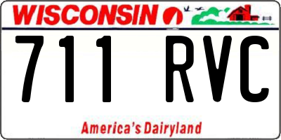 WI license plate 711RVC