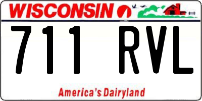 WI license plate 711RVL