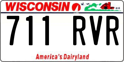 WI license plate 711RVR
